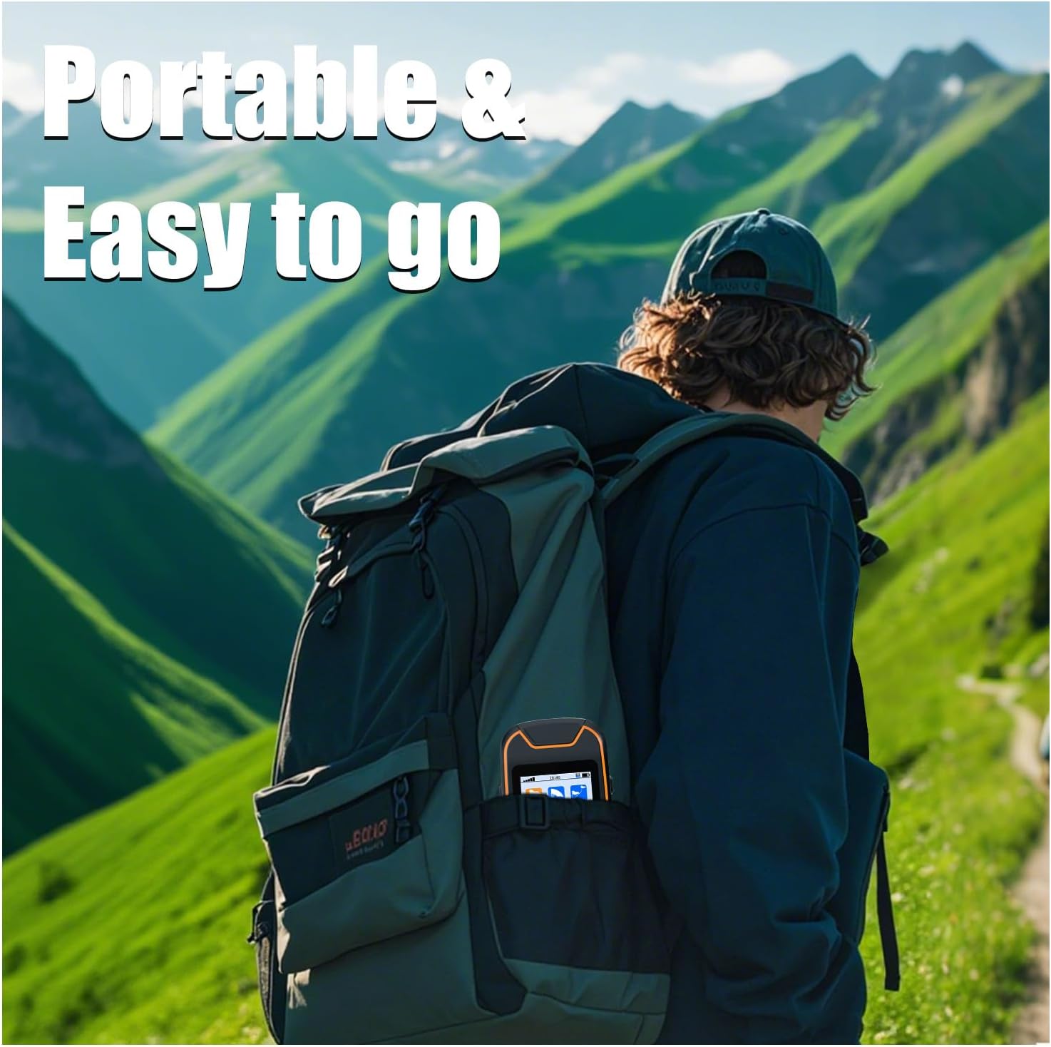 A8 Handheld GPS for Hiking, Rugged and Waterproof Handheld GPS Navigator, 3.2" Sunlight Readable Screen, Compact Satellite Handheld GPS with USA Base Map, Multi-GNSS Support, Extra Battery Life - Image 7