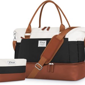 Weekender Bags for Women, Personal Item Travel Bag with Shoe Compartment, Carry On Overnight Bag with Toiletry Bag, Gym Bag with Wet Pocket, Duffel Bag for Travel, Sports, Hospital