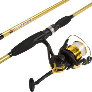 Fishing Rod and Reel Combo - Strike Series Medium Action 78-Inch Spinning Reel Pole - Fishing Gear for Bass, Trout, and Lake by Wakeman (Hot Pink)